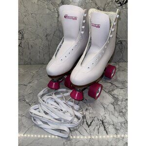 Chicago Ladies Women’s White Classic Quad Roller Skates Size 8